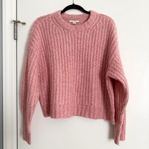 American Eagle Outfitters Knit Crop Sweater Pink - Medium